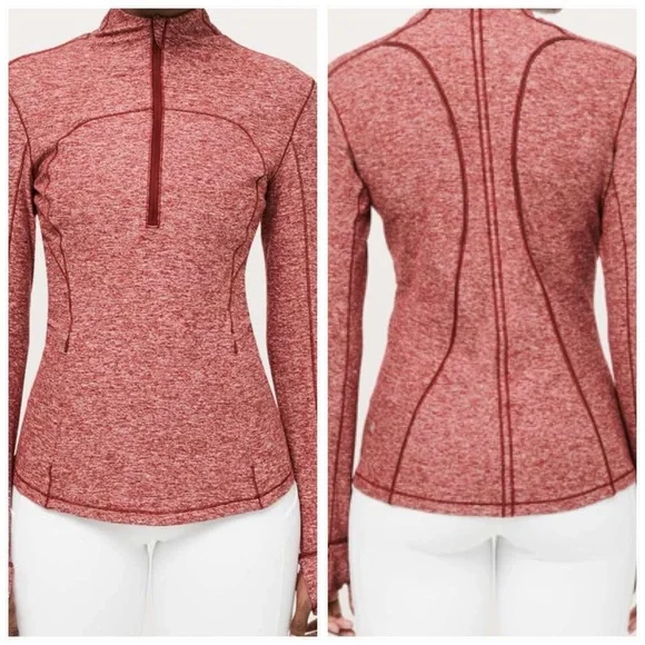 Lululemon Run Briskly 1/2 Zip Heathered Rulu Long Sleeve Pullover - Picture 4 of 10